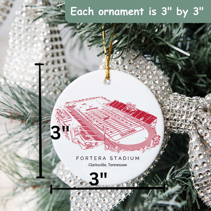 Fortera Stadium College Football Ceramic Christmas Ornament