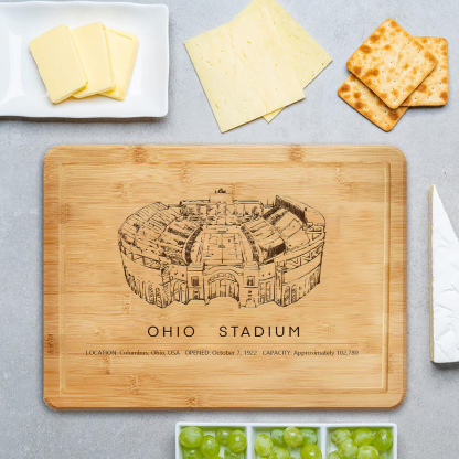 Ohio Stadium Laser Engraved Chopping Board.