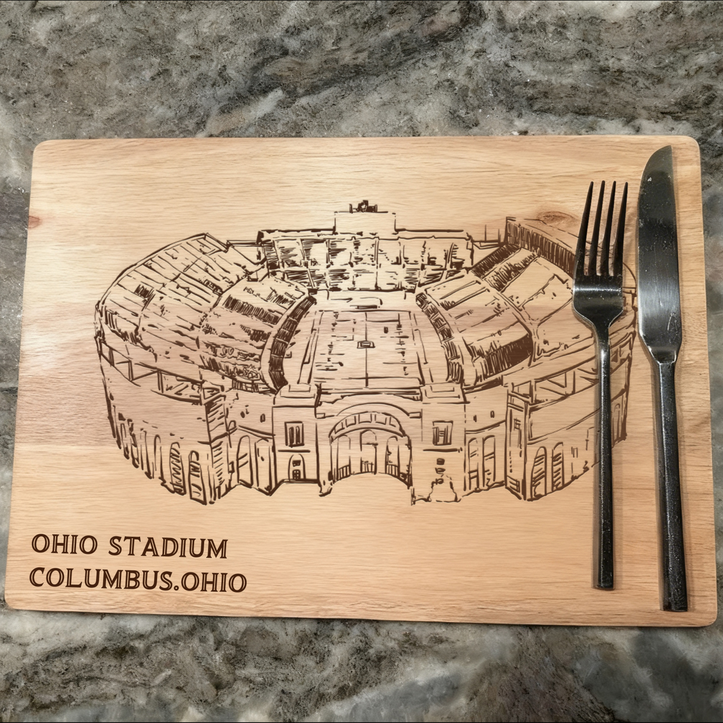 Ohio Stadium Cutting Board