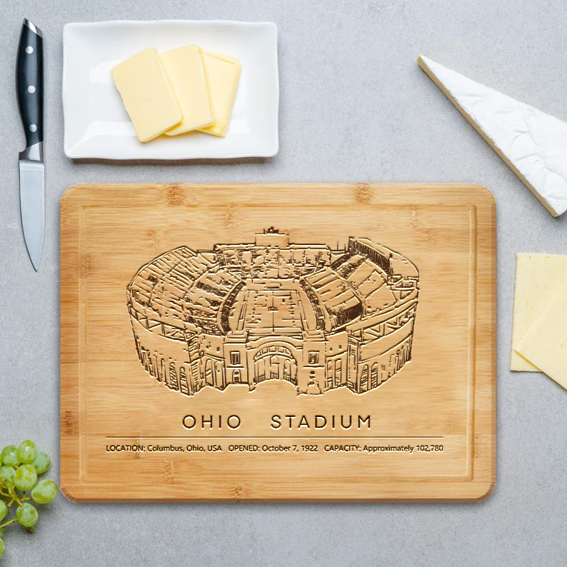 Ohio Stadium Laser Engraved Chopping Board.