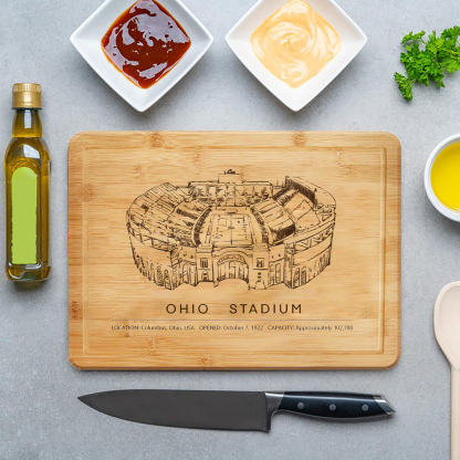 Ohio Stadium Laser Engraved Chopping Board.