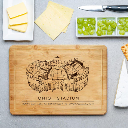 Ohio Stadium Laser Engraved Chopping Board.