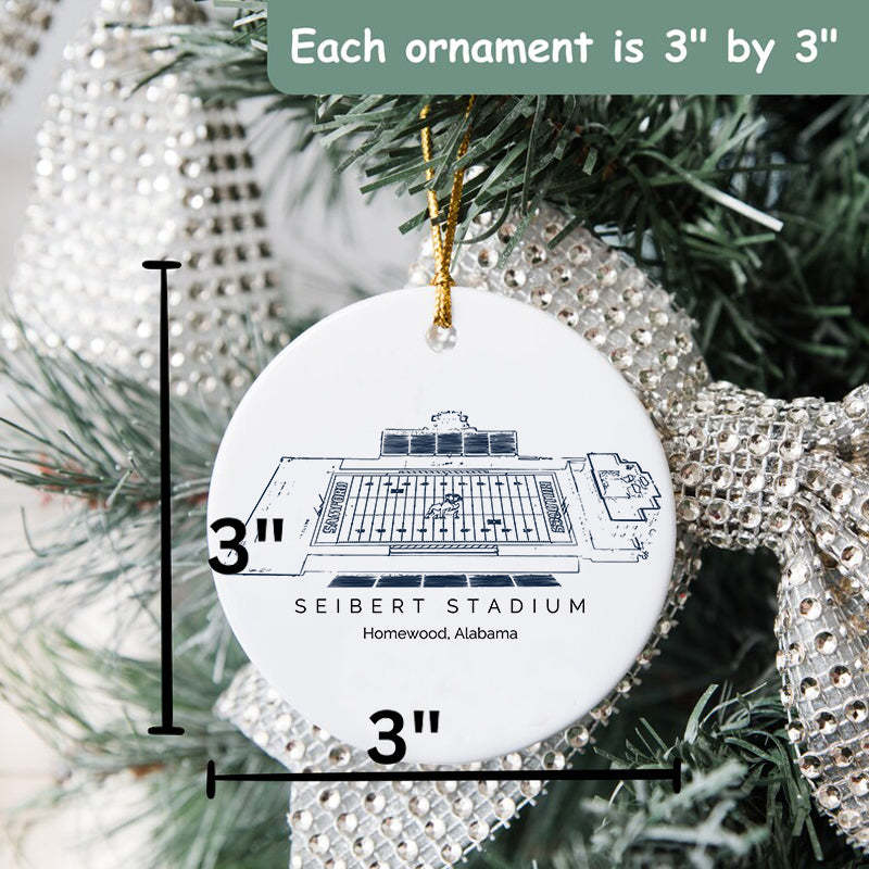 Seibert Stadium College Football Ceramic Christmas Ornament