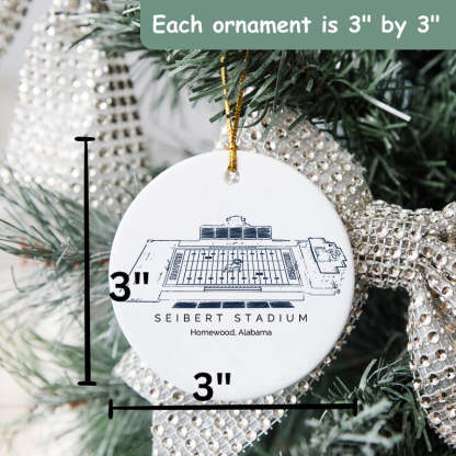 Seibert Stadium College Football Ceramic Christmas Ornament
