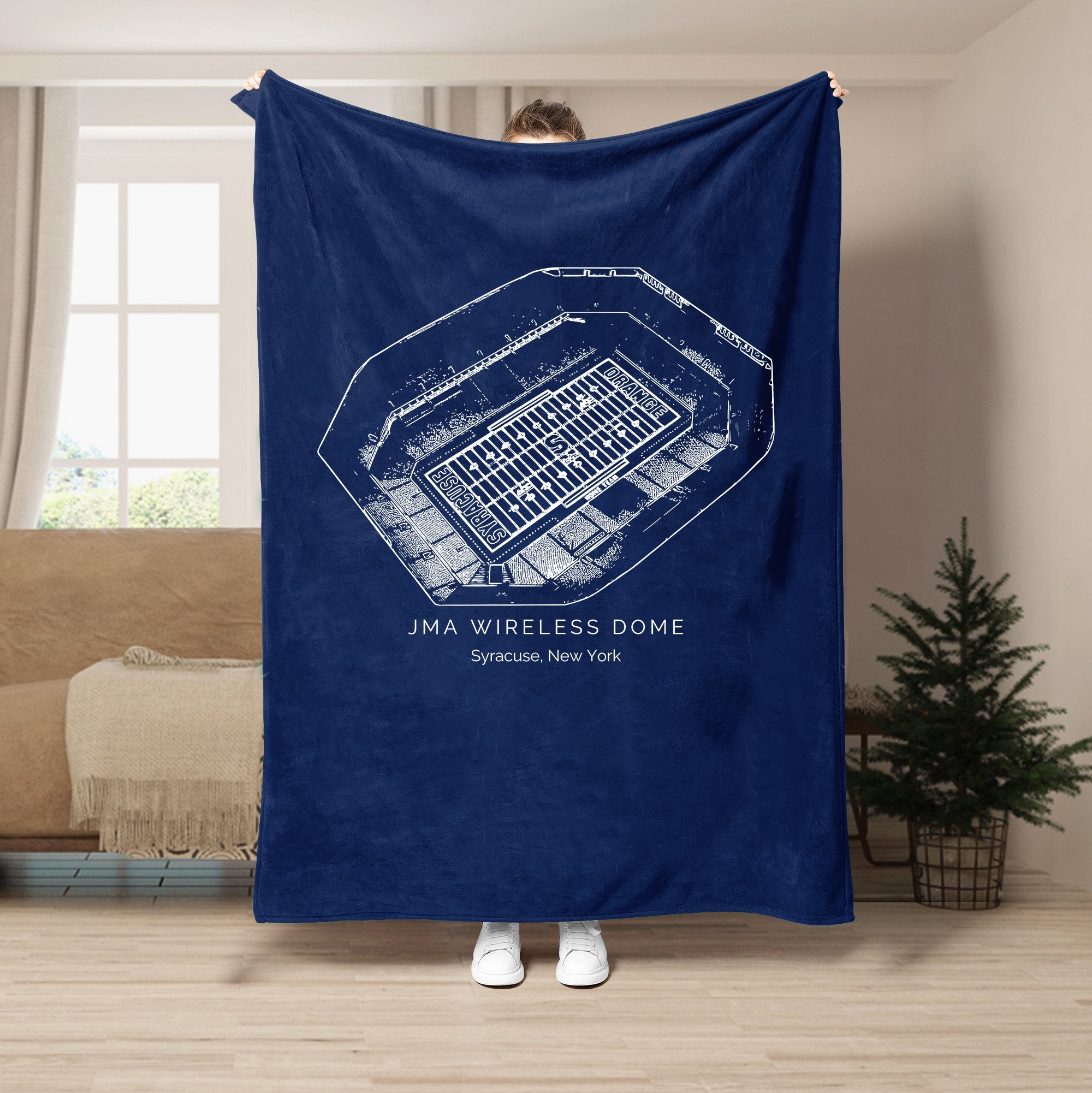 JMA Wireless Dome Stadium  - College Football Blanket