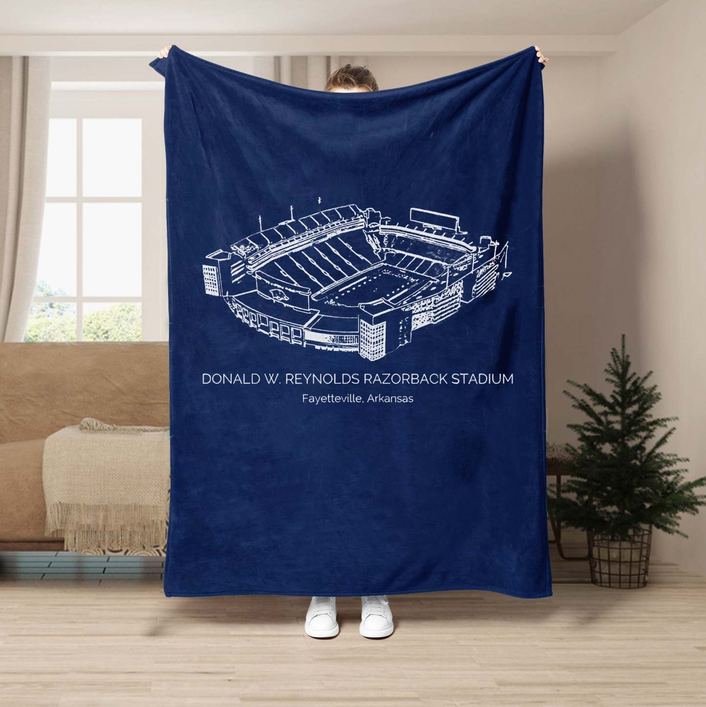 Donald W. Reynolds Razorback Stadium - College Football Blanket