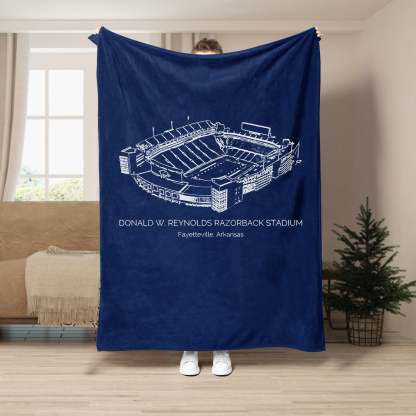 Donald W. Reynolds Razorback Stadium - College Football Blanket