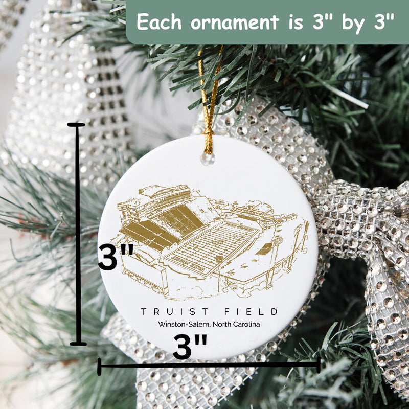 Truist Field College Football Ceramic Christmas Ornament