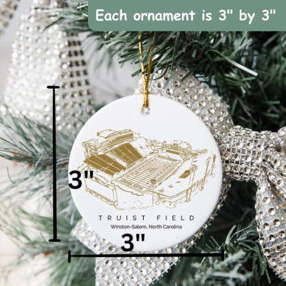 Truist Field College Football Ceramic Christmas Ornament