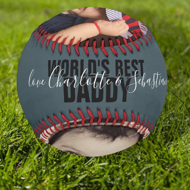 Happy Fathers Day Personalized Worlds Best Daddy Softball