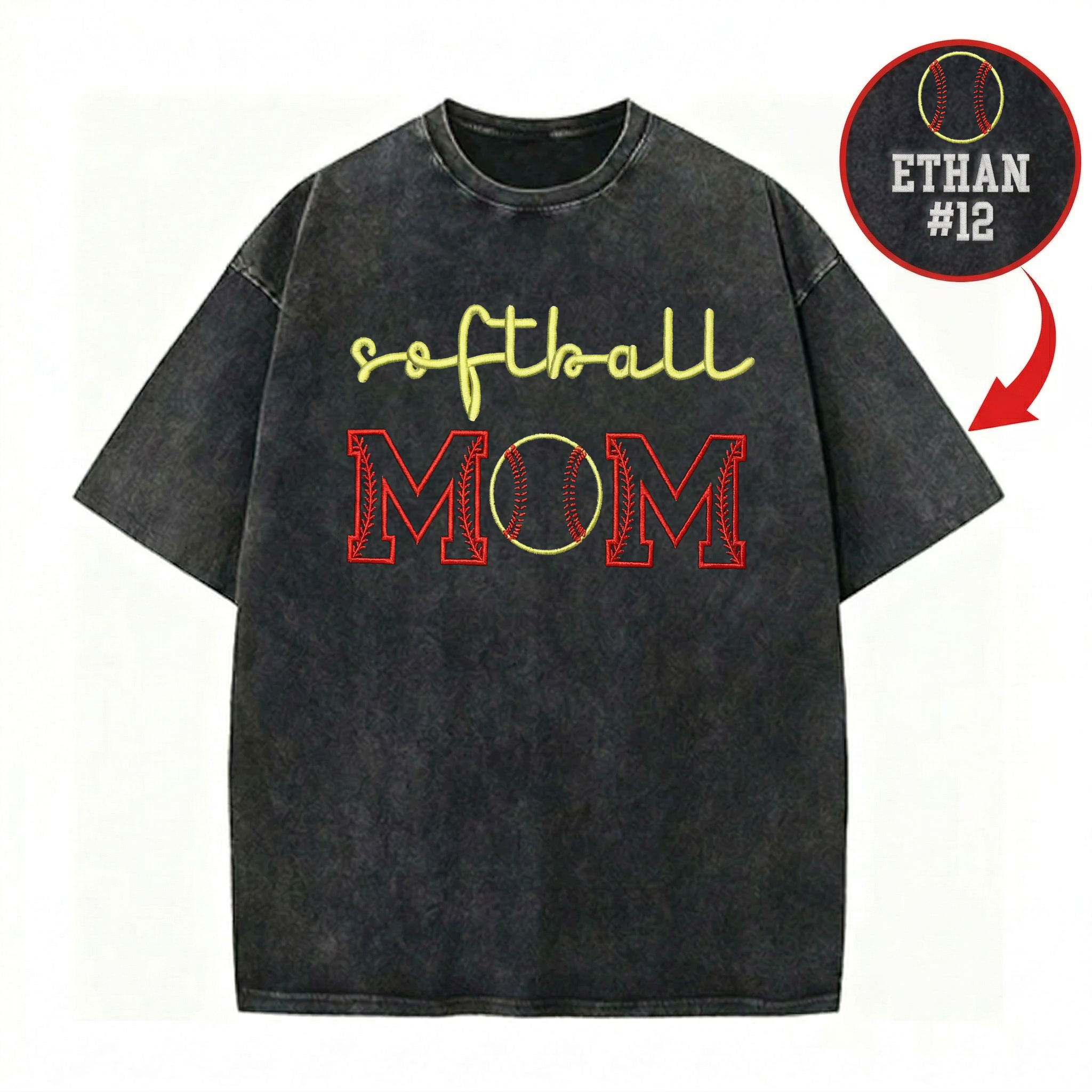 Vintage Softball Mom T-Shirt