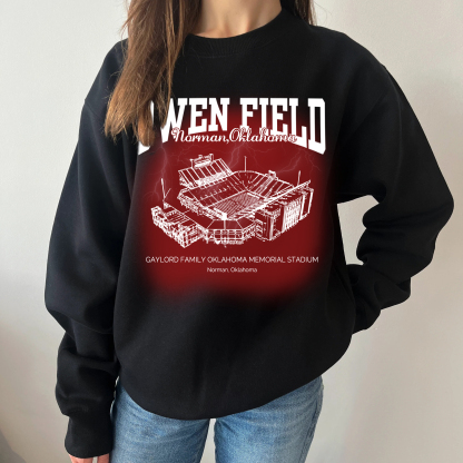 Retro Gaylord Family Oklahoma Memorial Stadium - Oklahoma Sooners football Printing Unisex Crewneck Sweatshirt