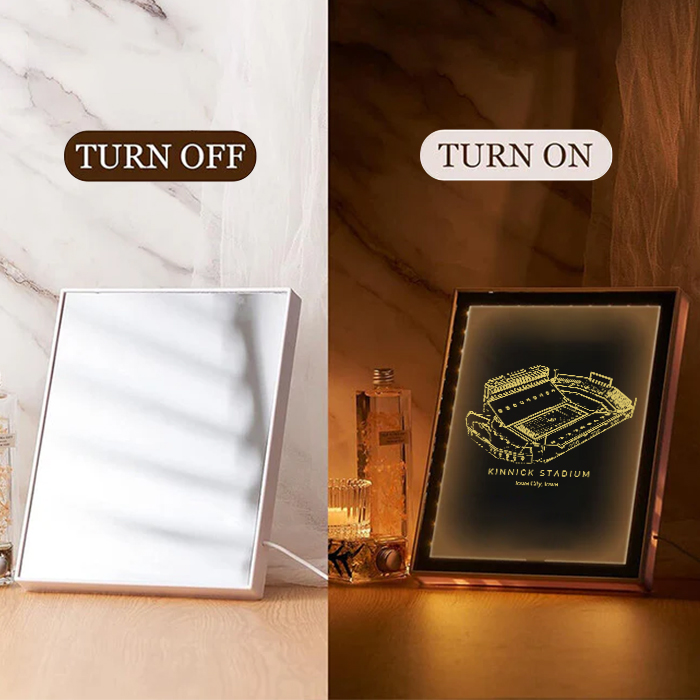 Kinnick Stadium Art Frame LED Mirror Light