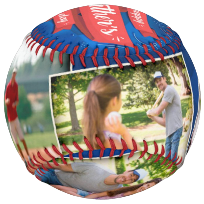 Custom Softball Fathers Day Gift - Collage