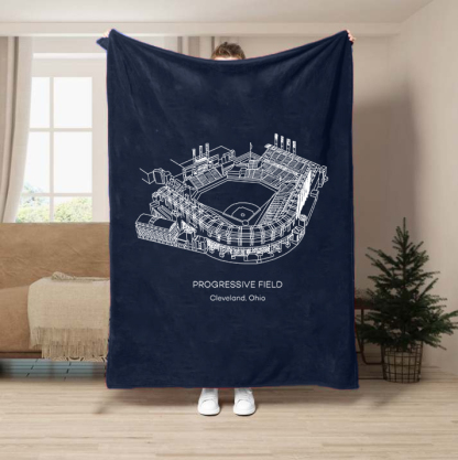 Progressive Field-Cleveland Guardians Baseball Stadium Blanket