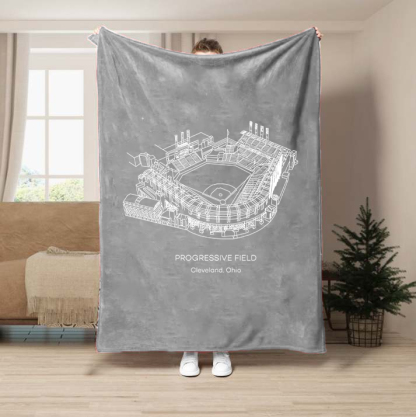 Progressive Field-Cleveland Guardians Baseball Stadium Blanket