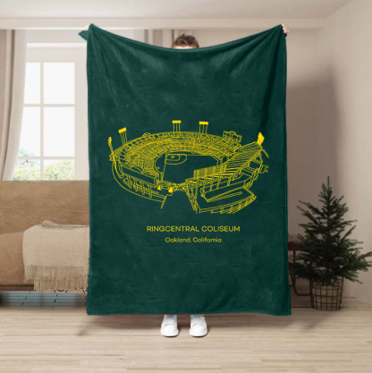 RingCentral Coliseum-Oakland Athletics Baseball Stadium Blanket