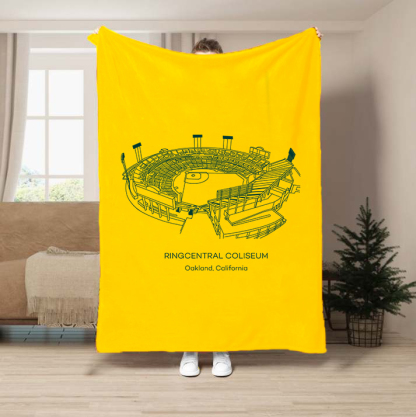 RingCentral Coliseum-Oakland Athletics Baseball Stadium Blanket