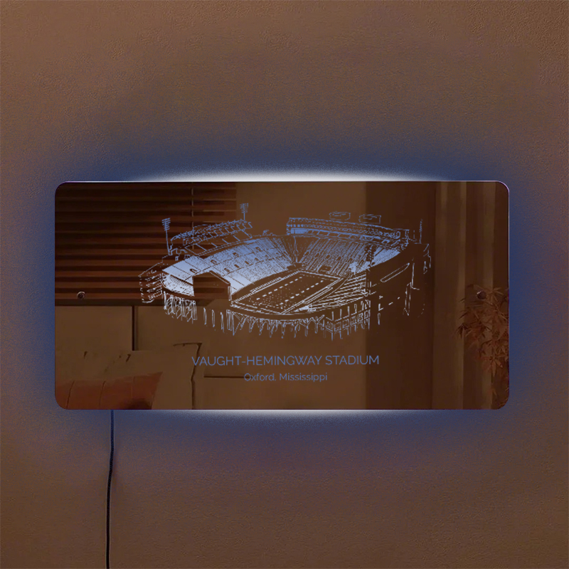 Vaught-Hemingway Pickens Family Oklahoma Memorial Stadium Mirror Light