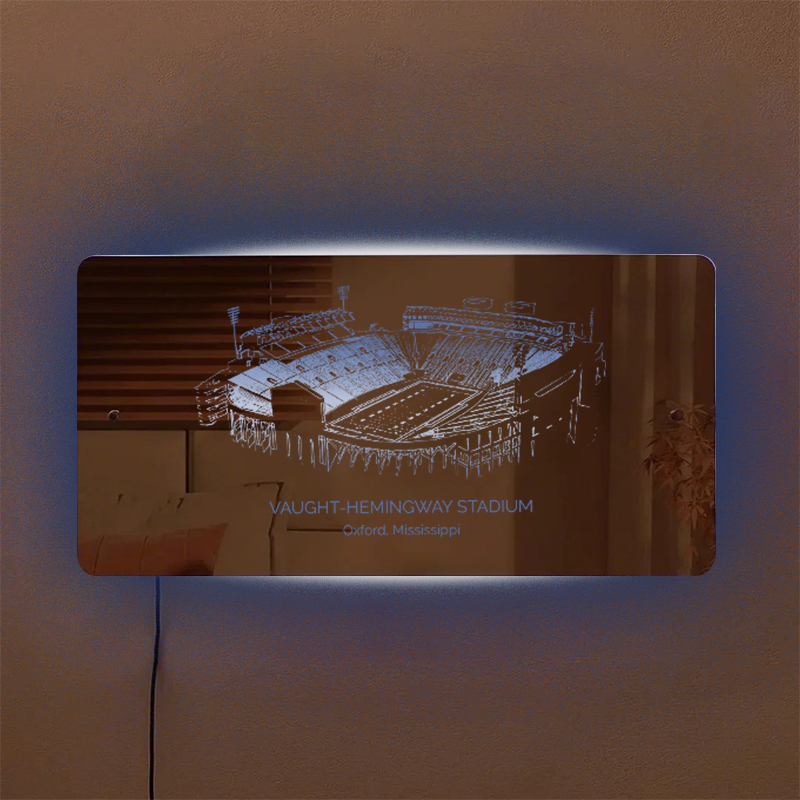 Vaught-Hemingway Pickens Family Oklahoma Memorial Stadium Mirror Light