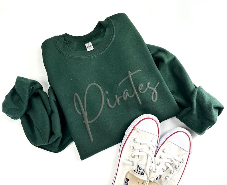 Custom Team Name Sweatshirt,  Puff Print, Gift for Christmas Gift Idea, School Spirit Sweatshirt