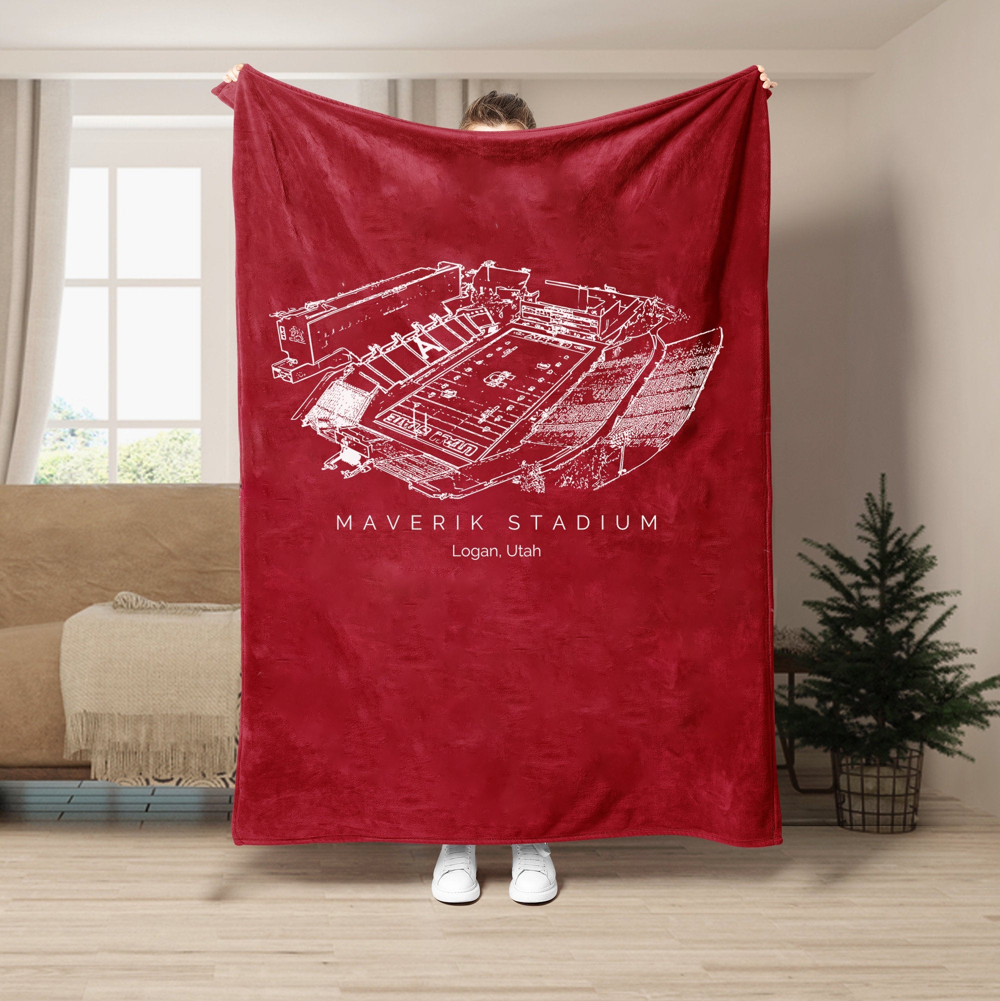 Maverik Stadium - College Football Blanket