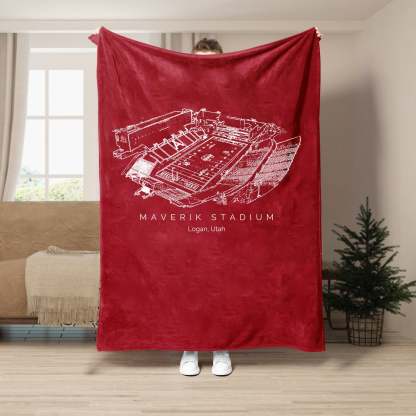 Maverik Stadium - College Football Blanket