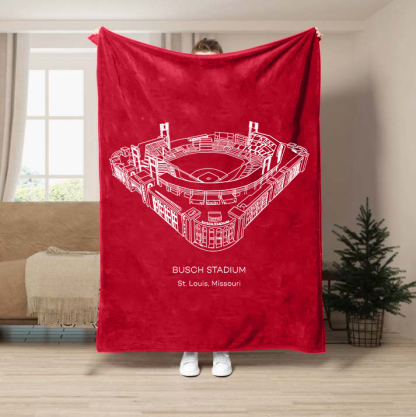 Busch Stadium-Saint Louis Cardinals Baseball Stadium Blanket