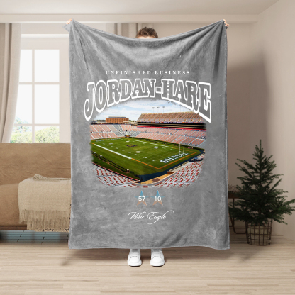 Unfinished Business Blanket-Jordan-Hare Stadium