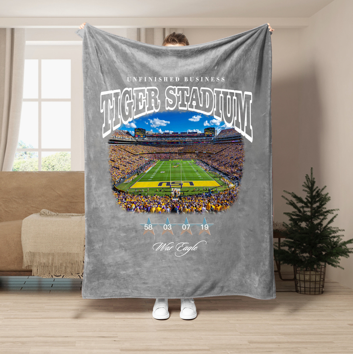 Unfinished Business Blanket-Tiger Stadium (LSU)