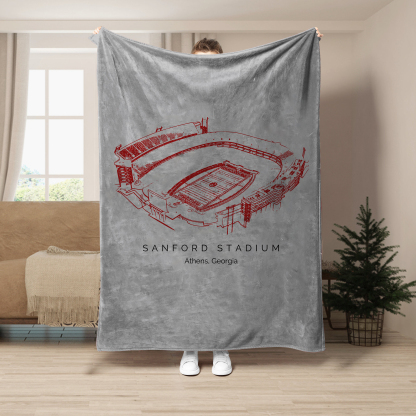 Sanford Stadium - Georgia Bulldogs football,College Football Blanket