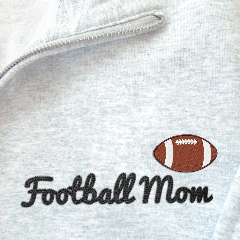 Custom Embroidered Vintage Zipper Hoodie With Sports Icon