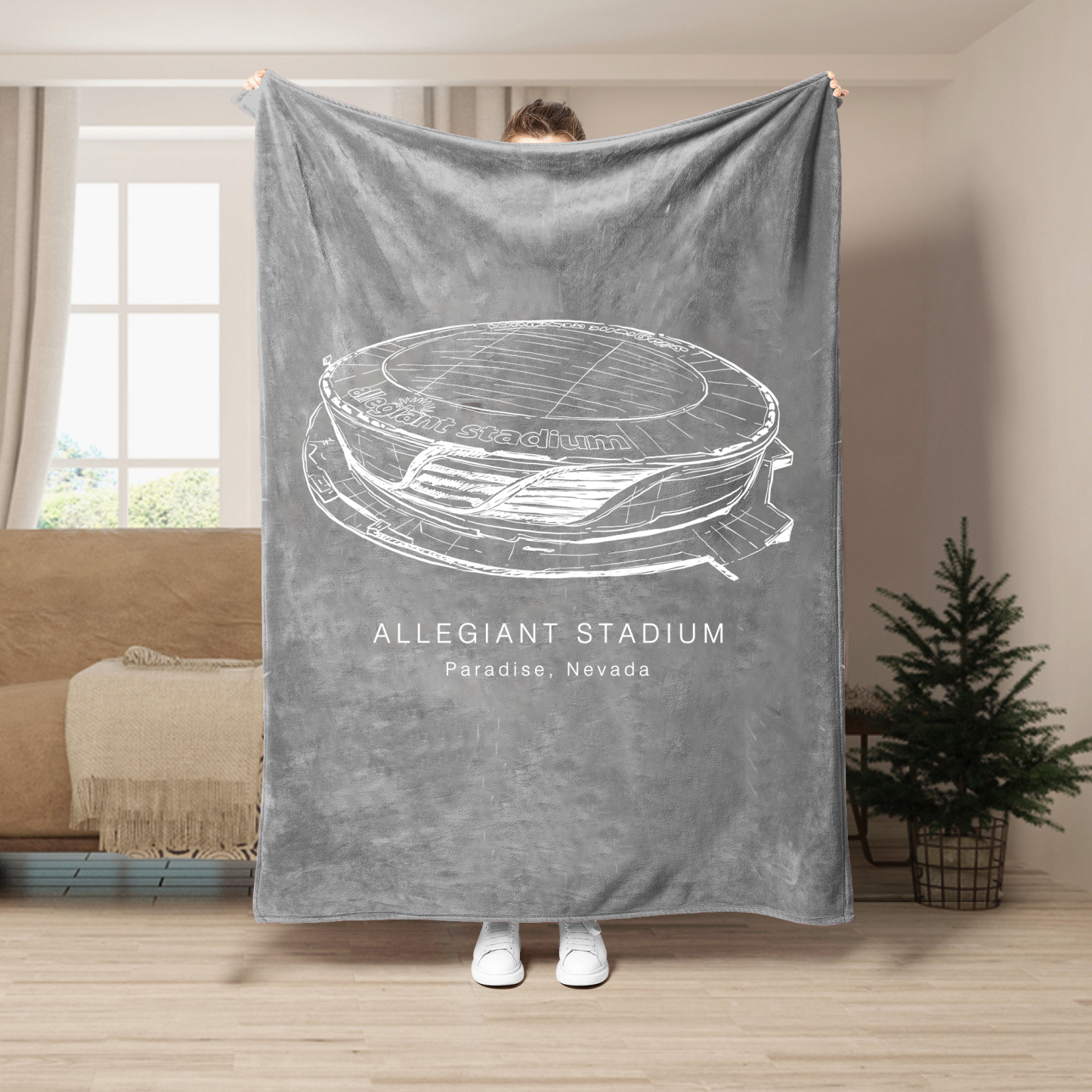 Allegiant Stadium - UNLV Rebels football, Football Blanket