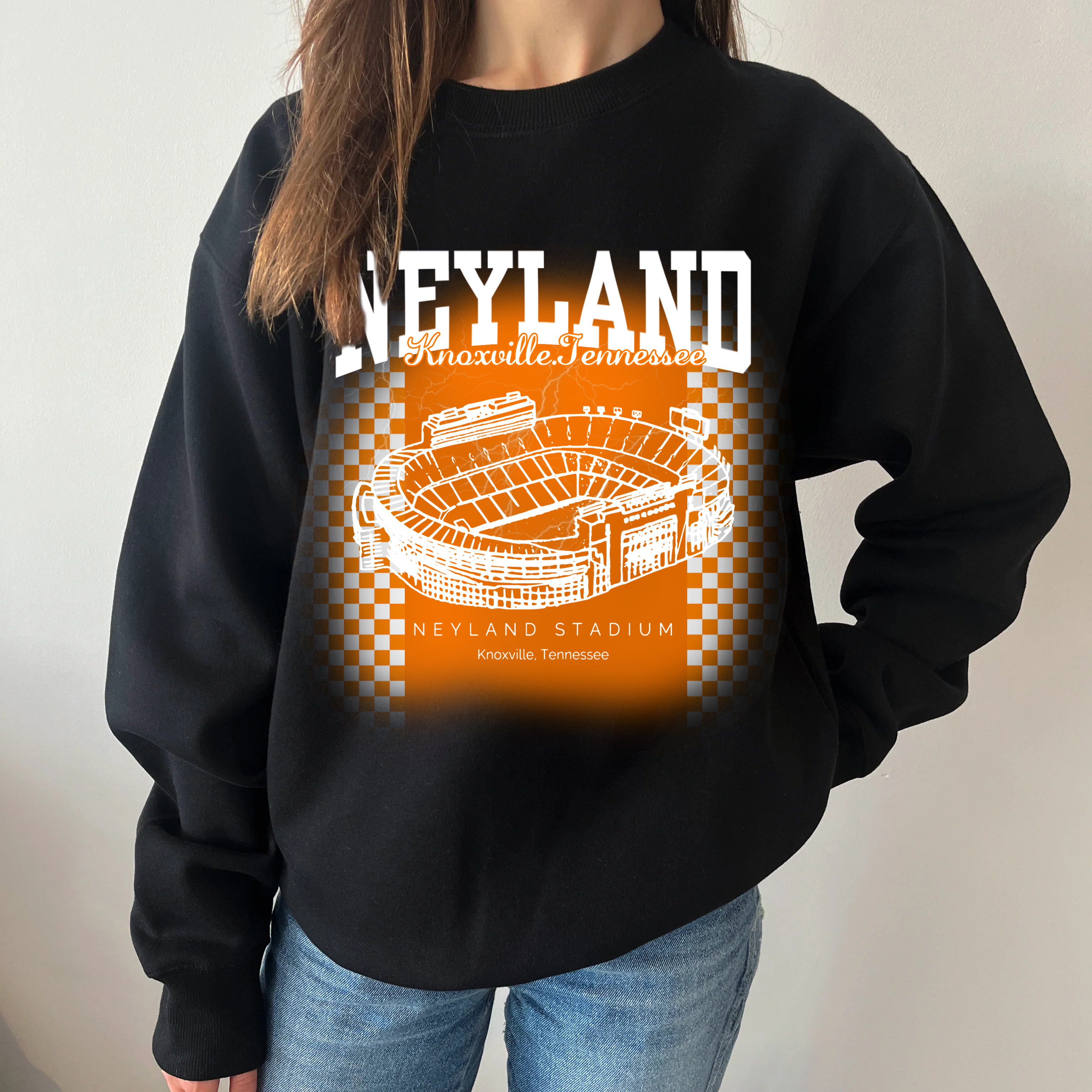 Retro Tennessee Vols Stadium Printing Unisex Crewneck Sweatshirt