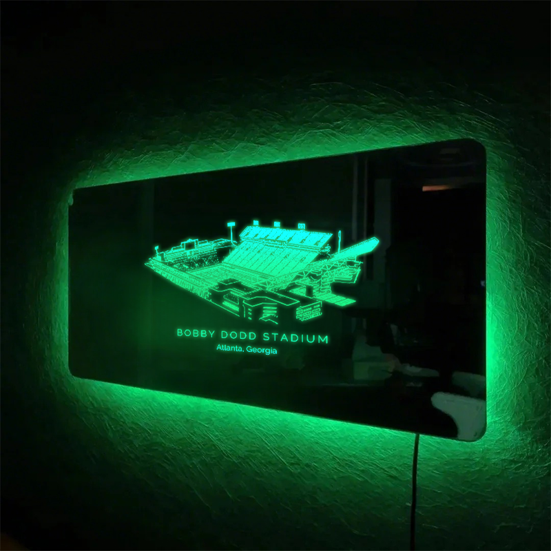 Bobby Dodd Stadium Mirror Light - Gifts for Sports Lovers