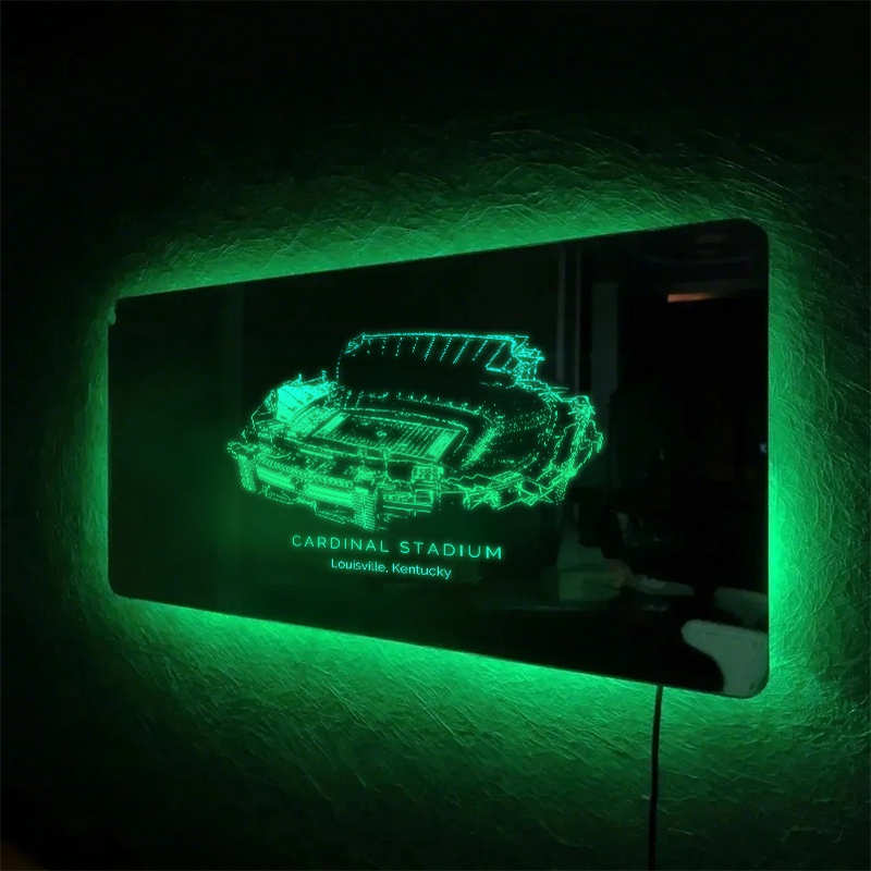 Cardinal Stadium Mirror Light - Gifts for Sports Lovers