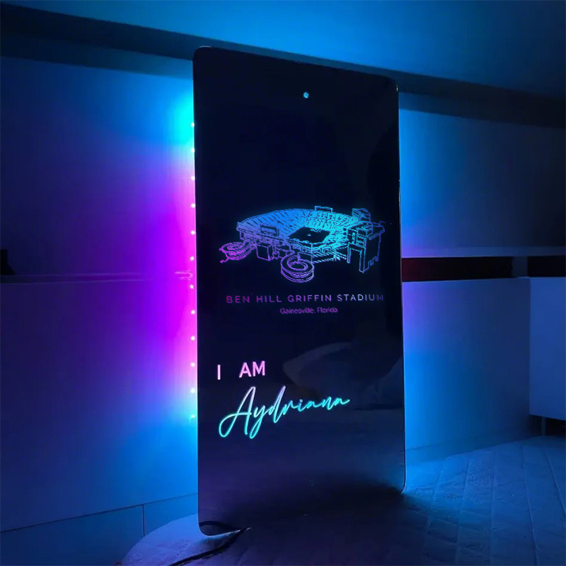 🐊Number One Fan Ben Hill Griffin Stadium Mirror Light-Florida Gators、NCAA