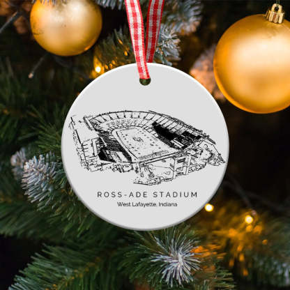 Ross–Ade Stadium College Football Ceramic Christmas Ornament