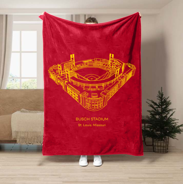 Busch Stadium-Saint Louis Cardinals Baseball Stadium Blanket