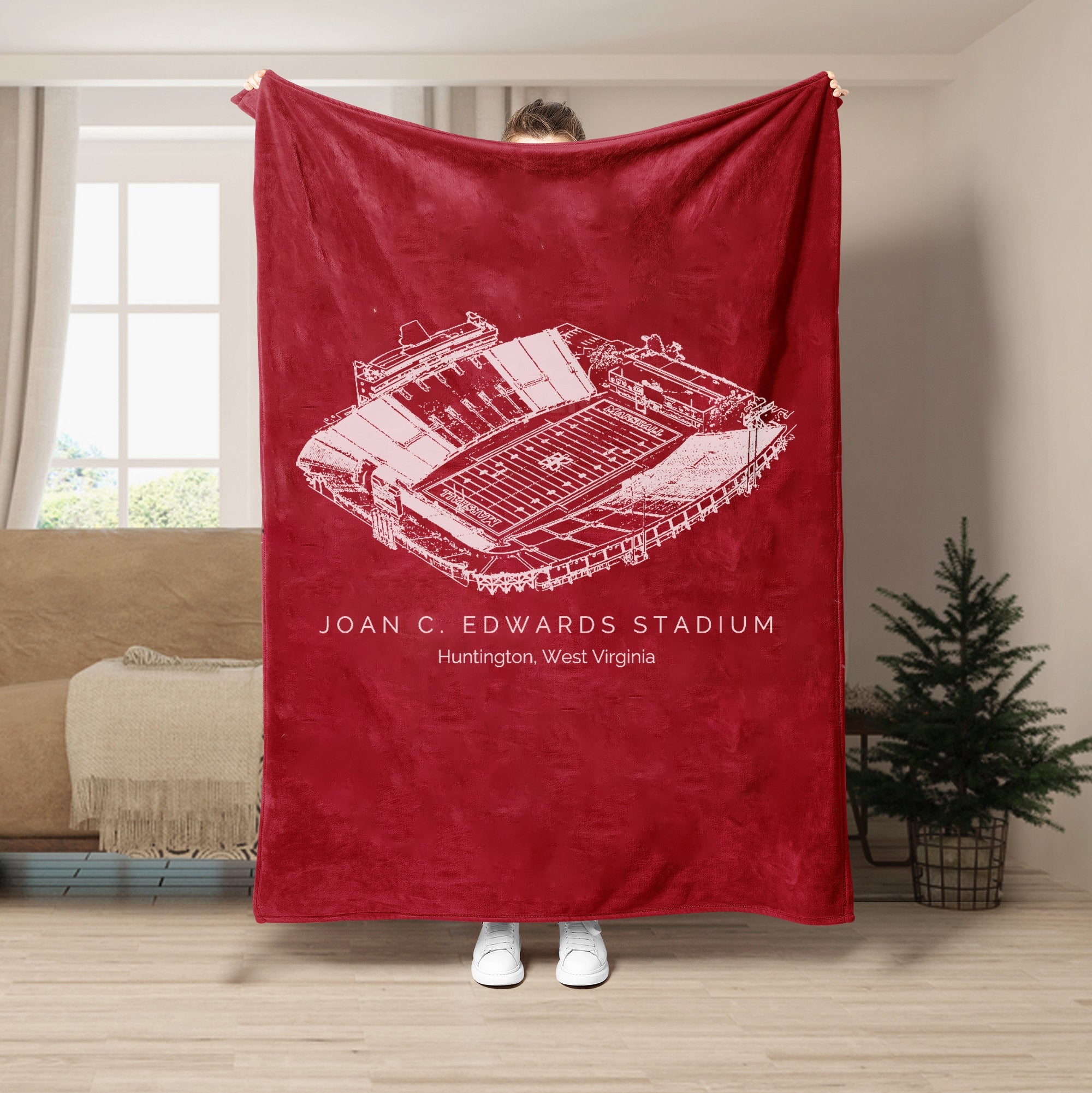 Joan C. Edwards Stadium - College Football Blanket