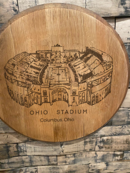 Ohio Stadium Stadium Laser-Engraved Barrel Heads