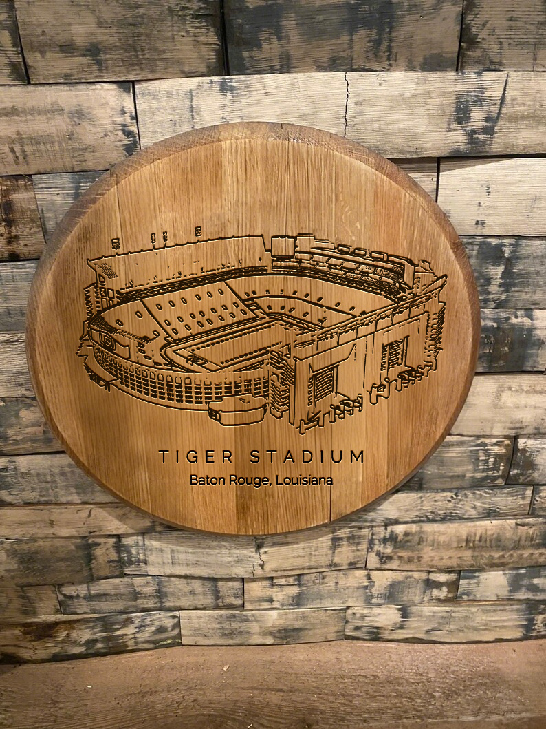 Tiger Stadium Laser-Engraved Barrel Heads