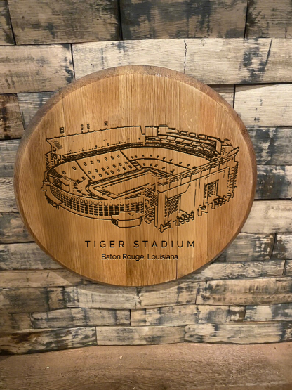 Tiger Stadium Laser-Engraved Barrel Heads