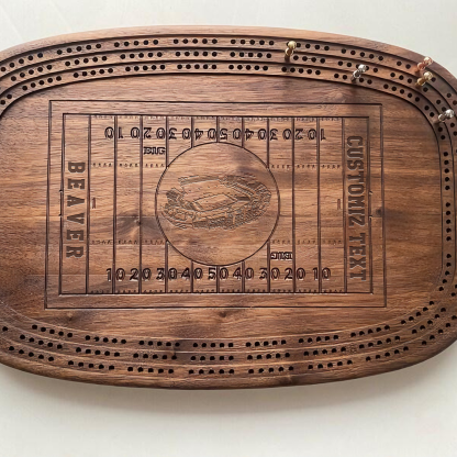 Custom Beaver Stadium Style Football-Themed Kribich Board, Christmas