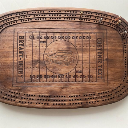 Personalized Bryant-Denny Stadium Style Football-Themed Kribich Board, Christmas