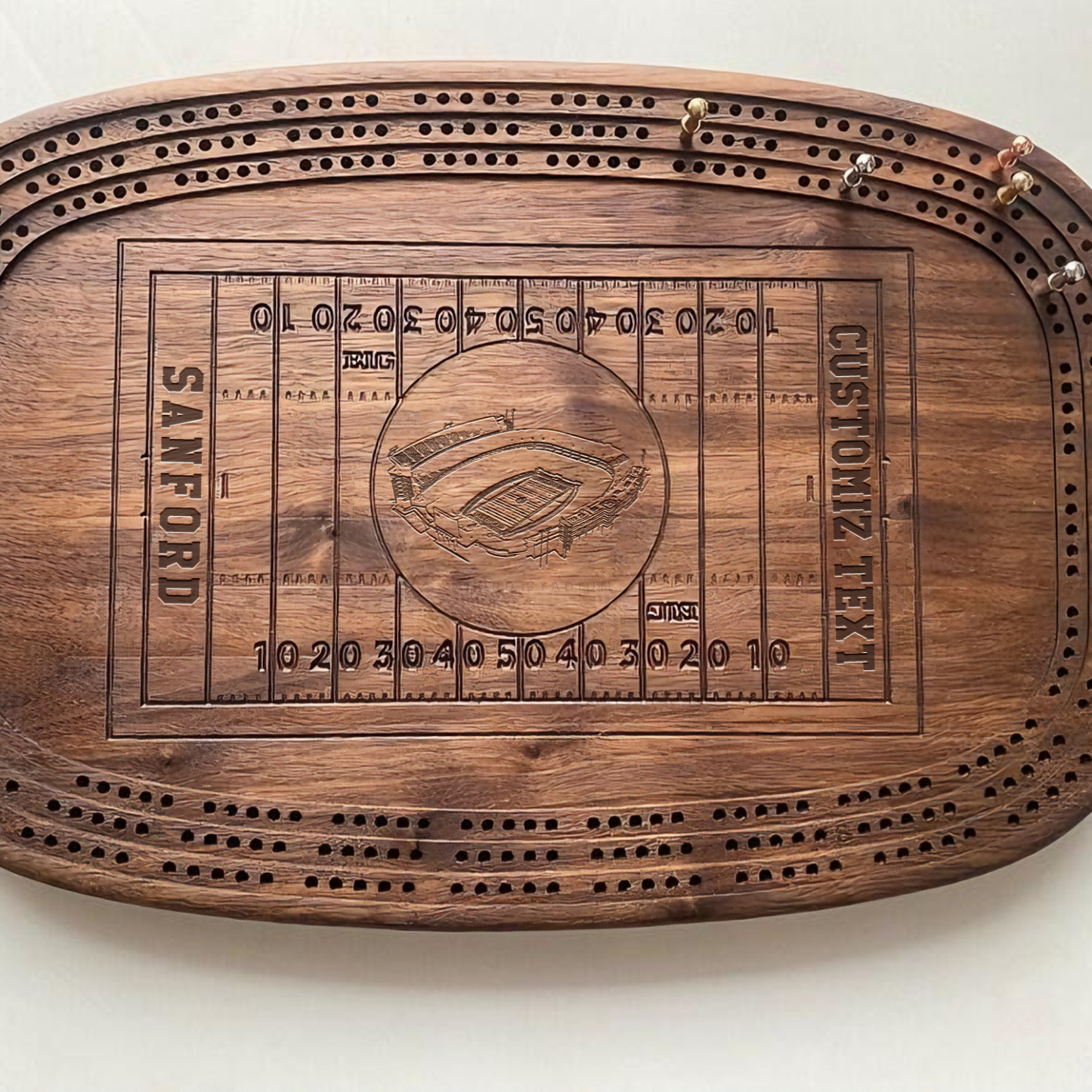 Personalized Sanford Stadium Style Football-Themed Kribich Board, Christmas