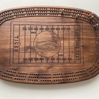 Personalized Tiger Stadium Style Football-Themed Kribich Board, Christmas