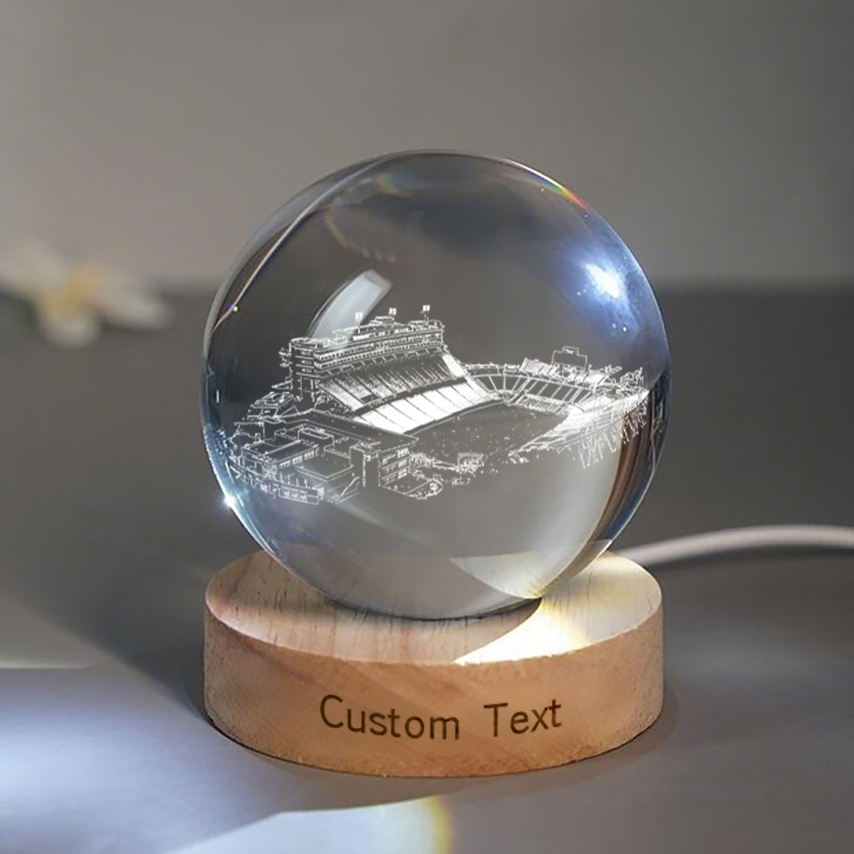 Carter–Finley Stadium 3D Spherical Crystal Lamp