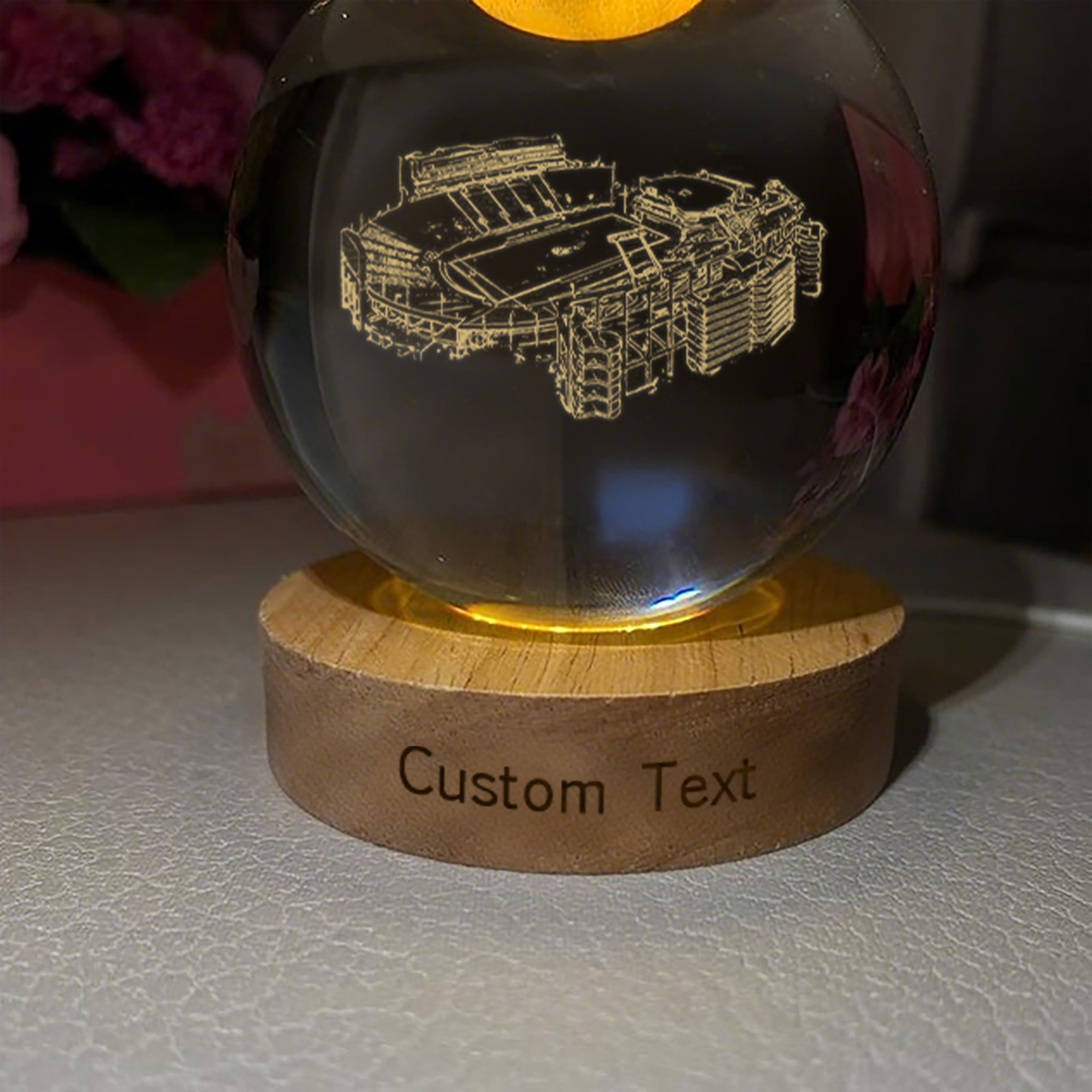 Dowdy-Ficklen Stadium 3D Spherical Crystal Lamp