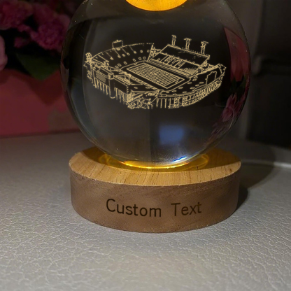 LaVell Edwards Stadium 3D Spherical Crystal Lamp
